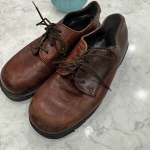 Vintage 1990s  Dr Martens Made in England Brown Leather Docs Oxford Youth Size 3